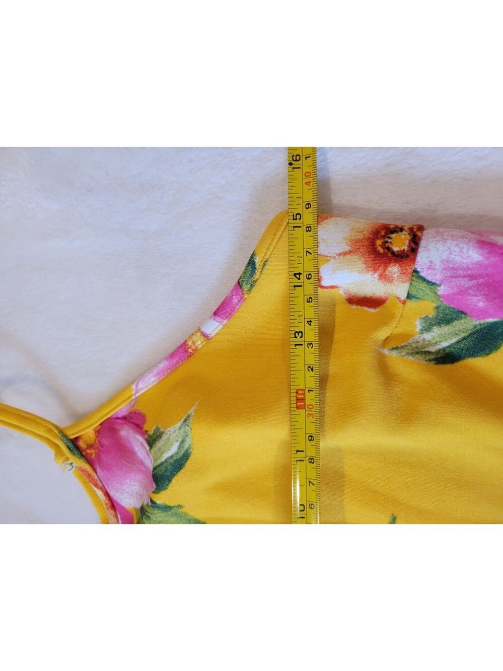 Juniors Soprano Dress Size M Yellow Floral - Picture 6 of 8